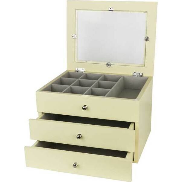 Jewellery Box Lrg French Cream