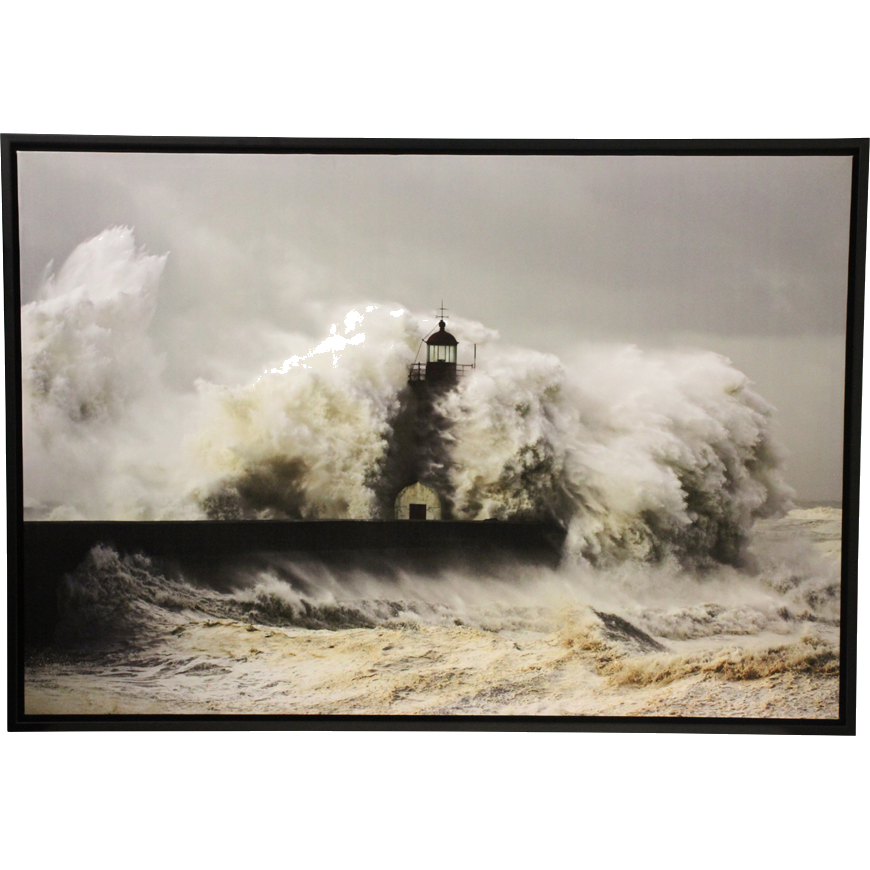 Framed Canvas Rough Seas