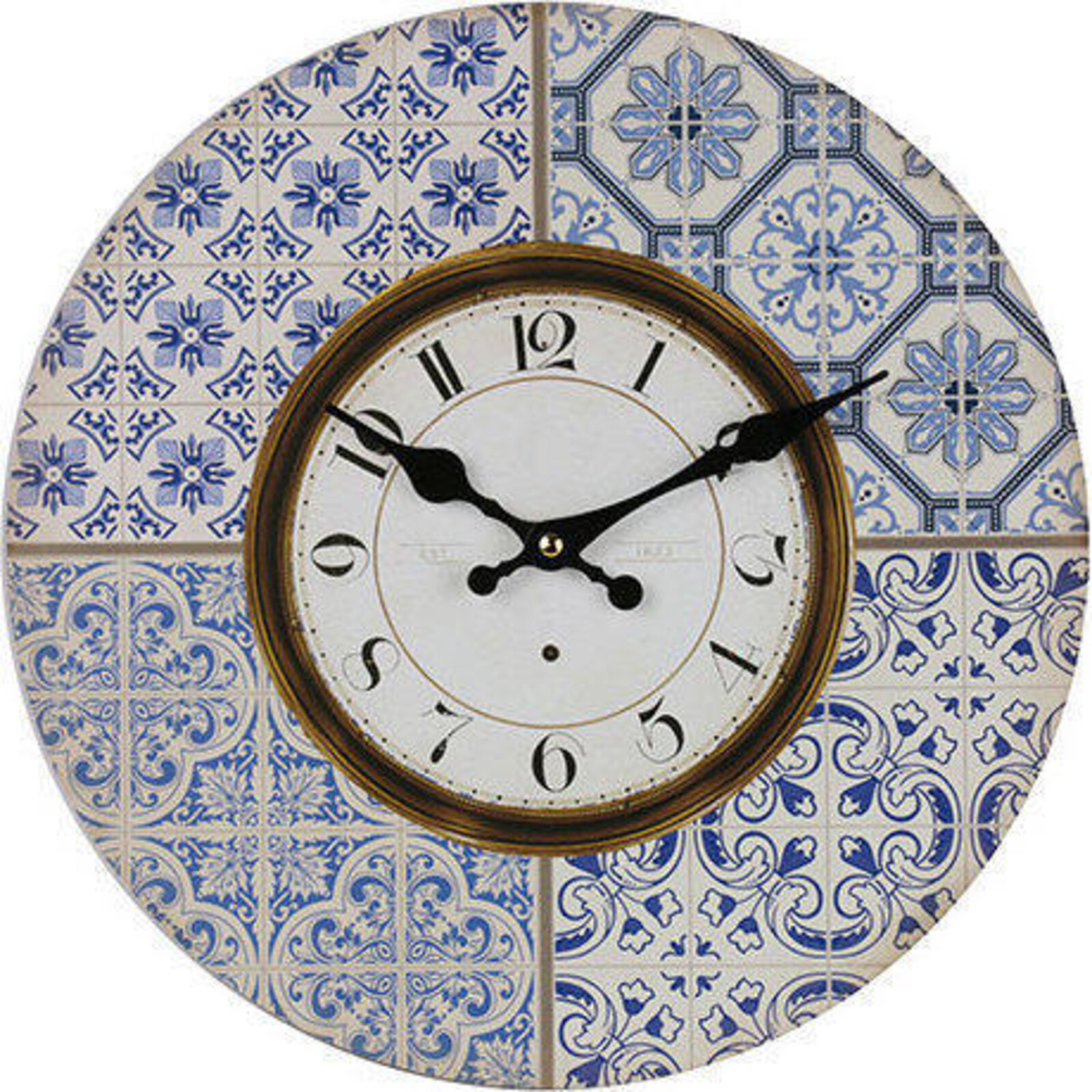 Clock Moroccan Blue