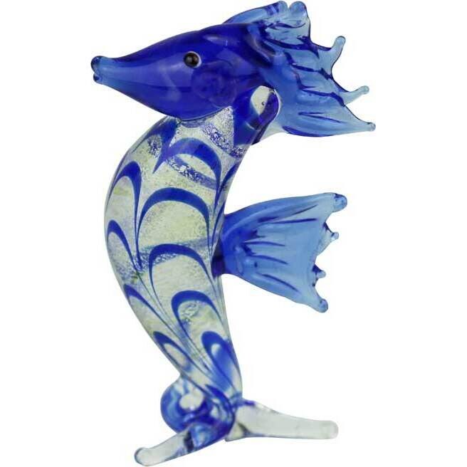 Glass Seahorse Blue Face