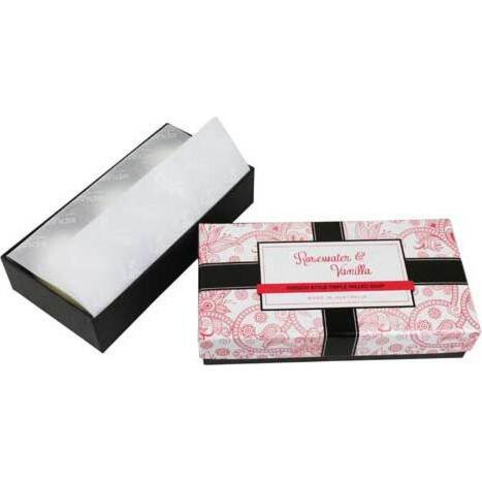 Rosewater and Vanilla Boxed Soap  S/3 