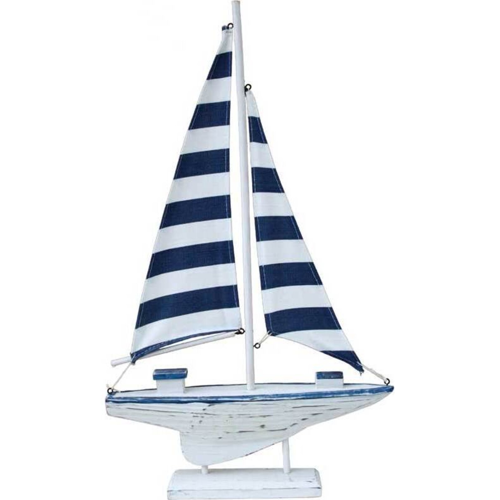 Sail Boat Navy Stripe Medium