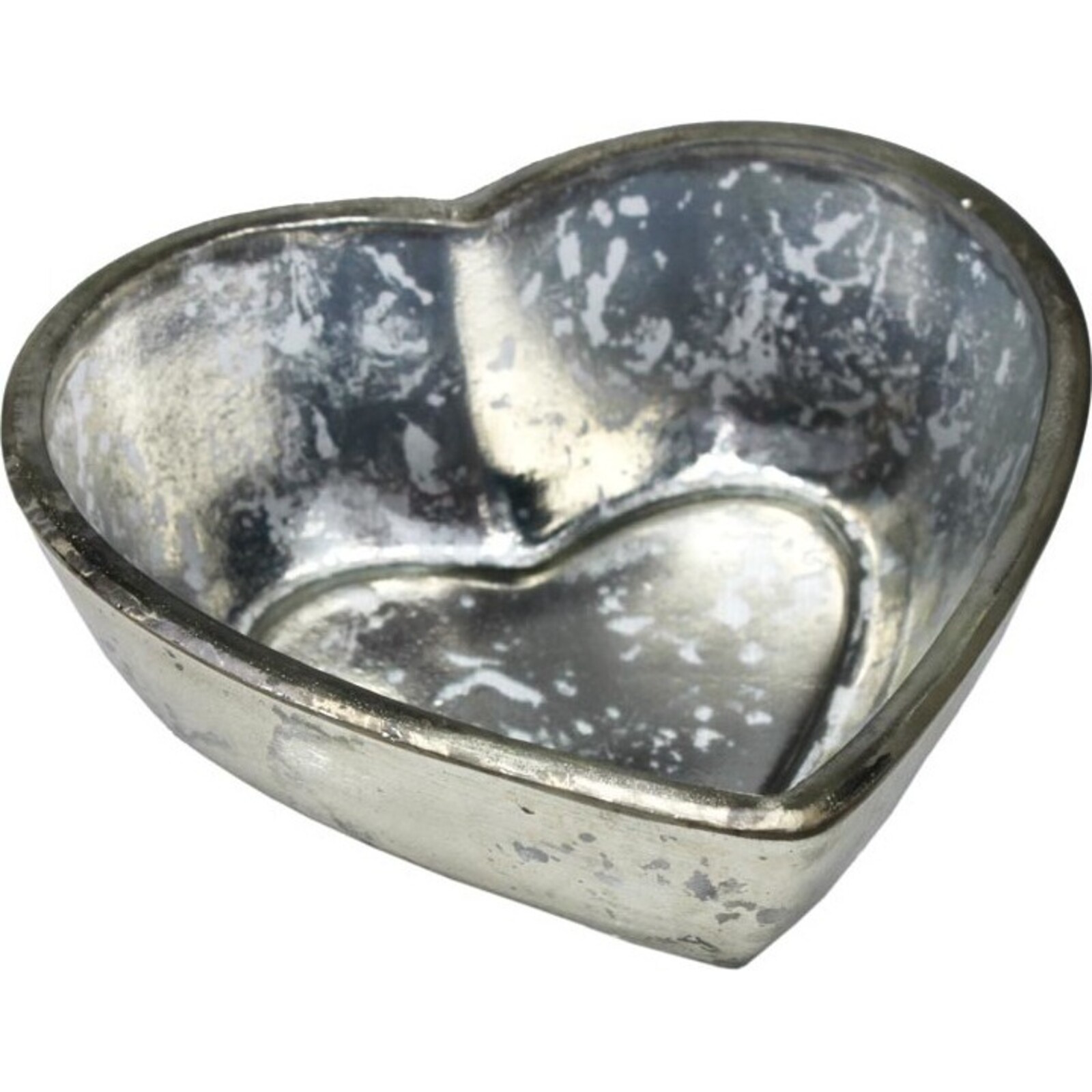 Heart Dish - Silver Fond