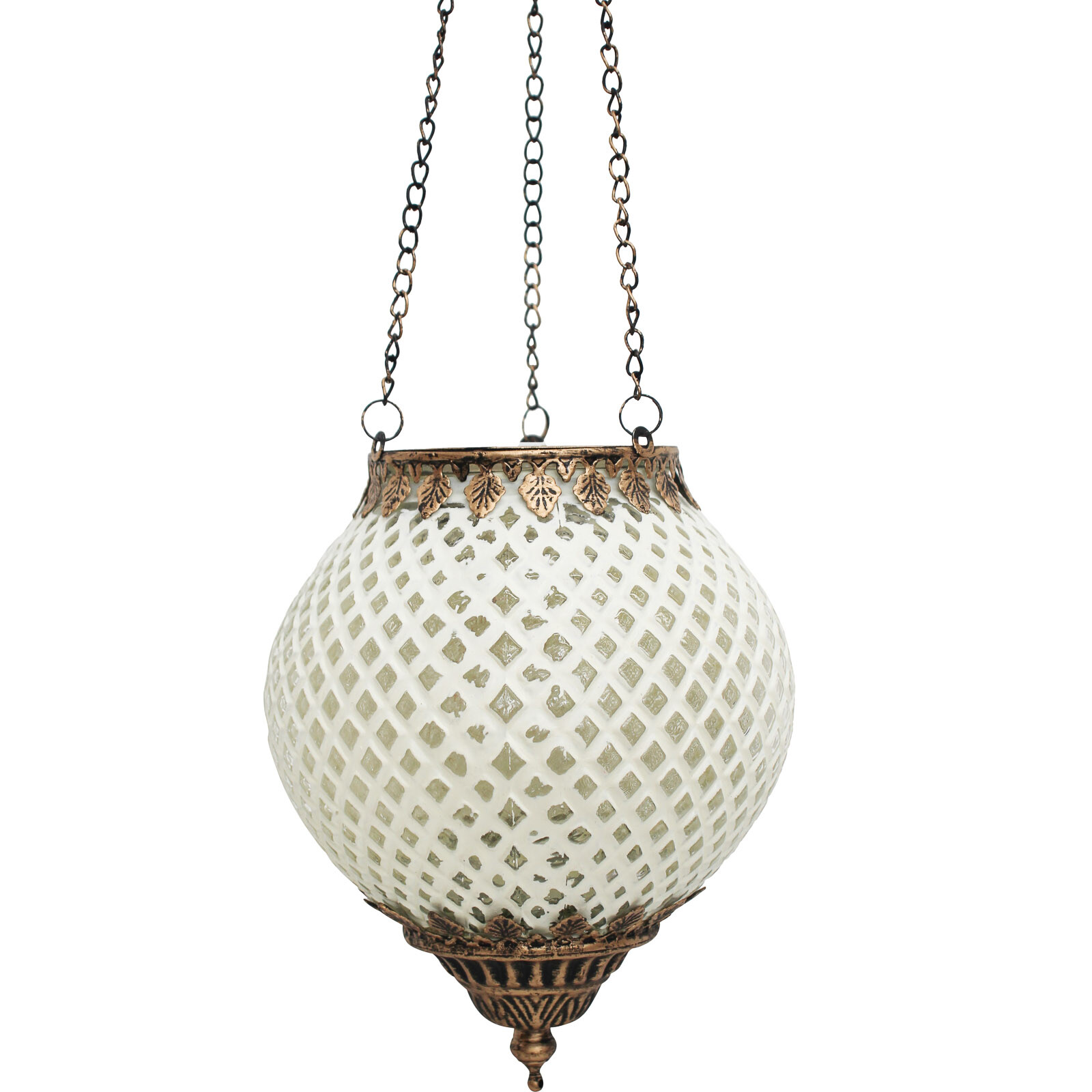 Hanging Lantern LED Bolla White