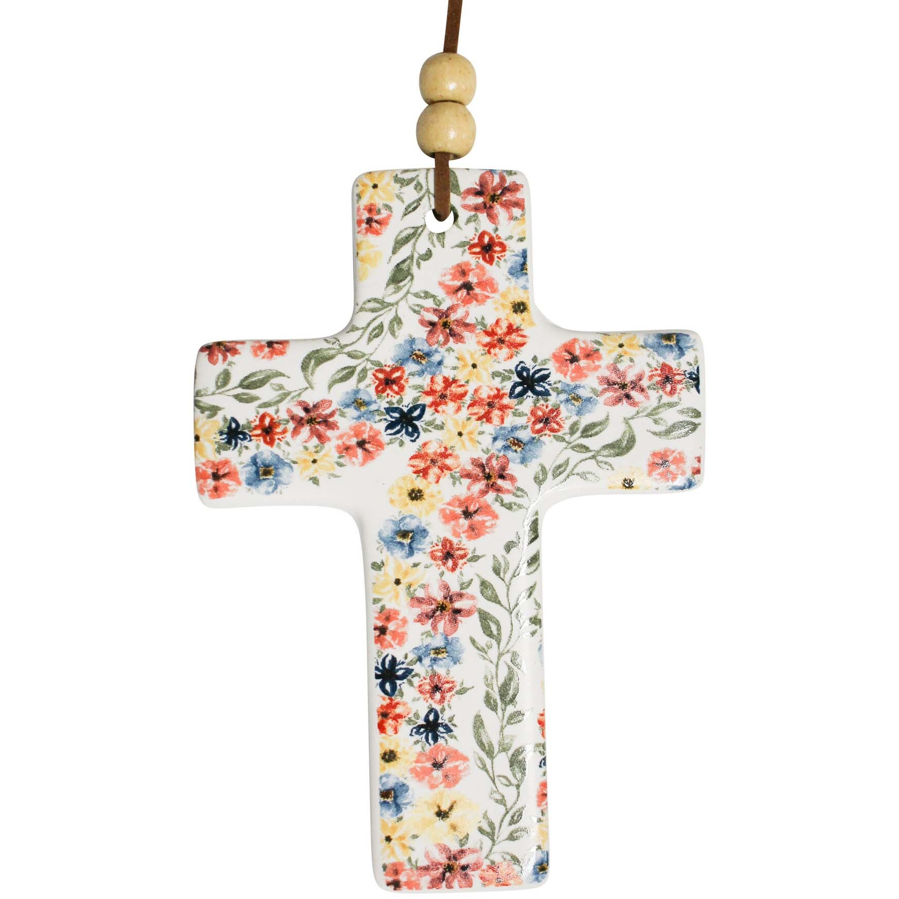 Hang Cross Floral Chain Sml