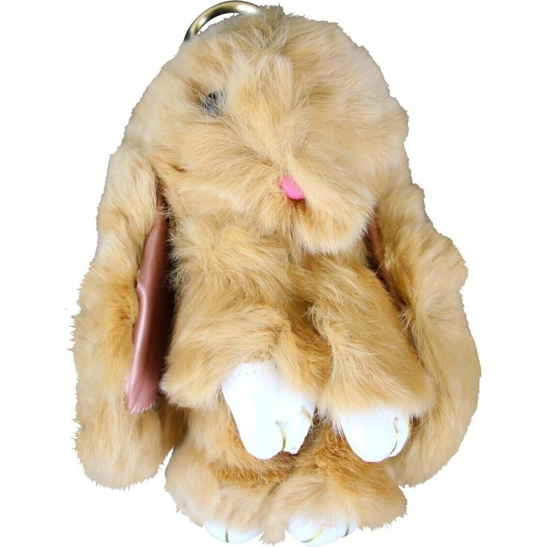 Fluffy Bunny Keyring Toffee