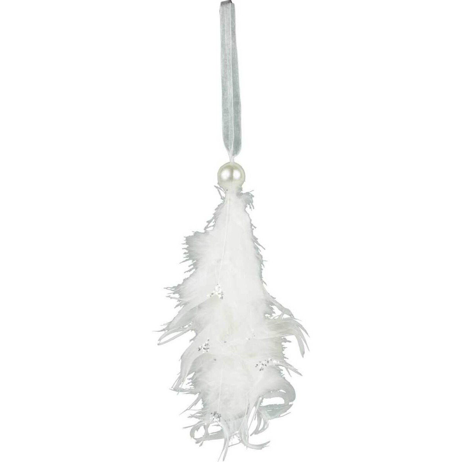 Hanging Feather White Frost