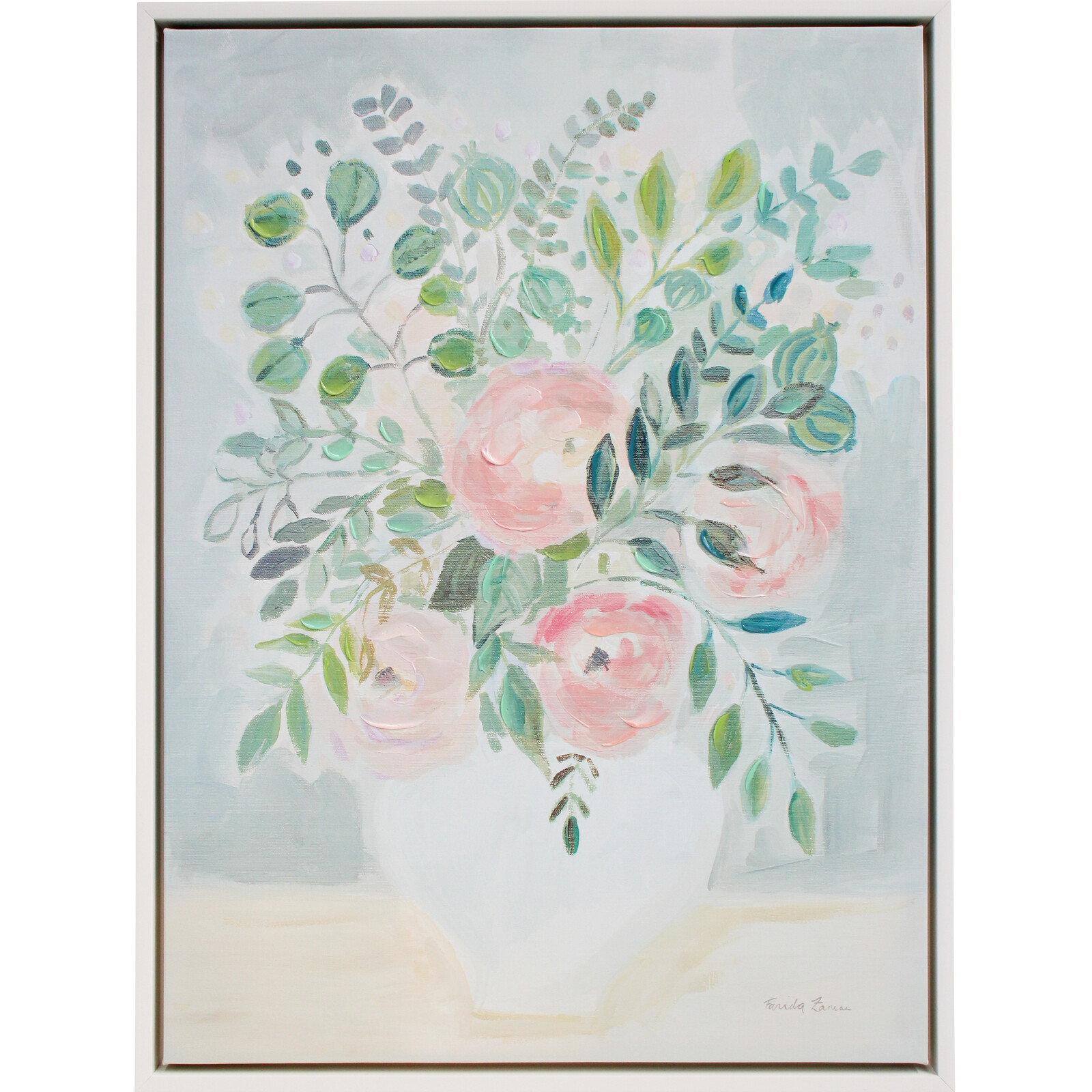 Framed Canvas Blushing Bouquet