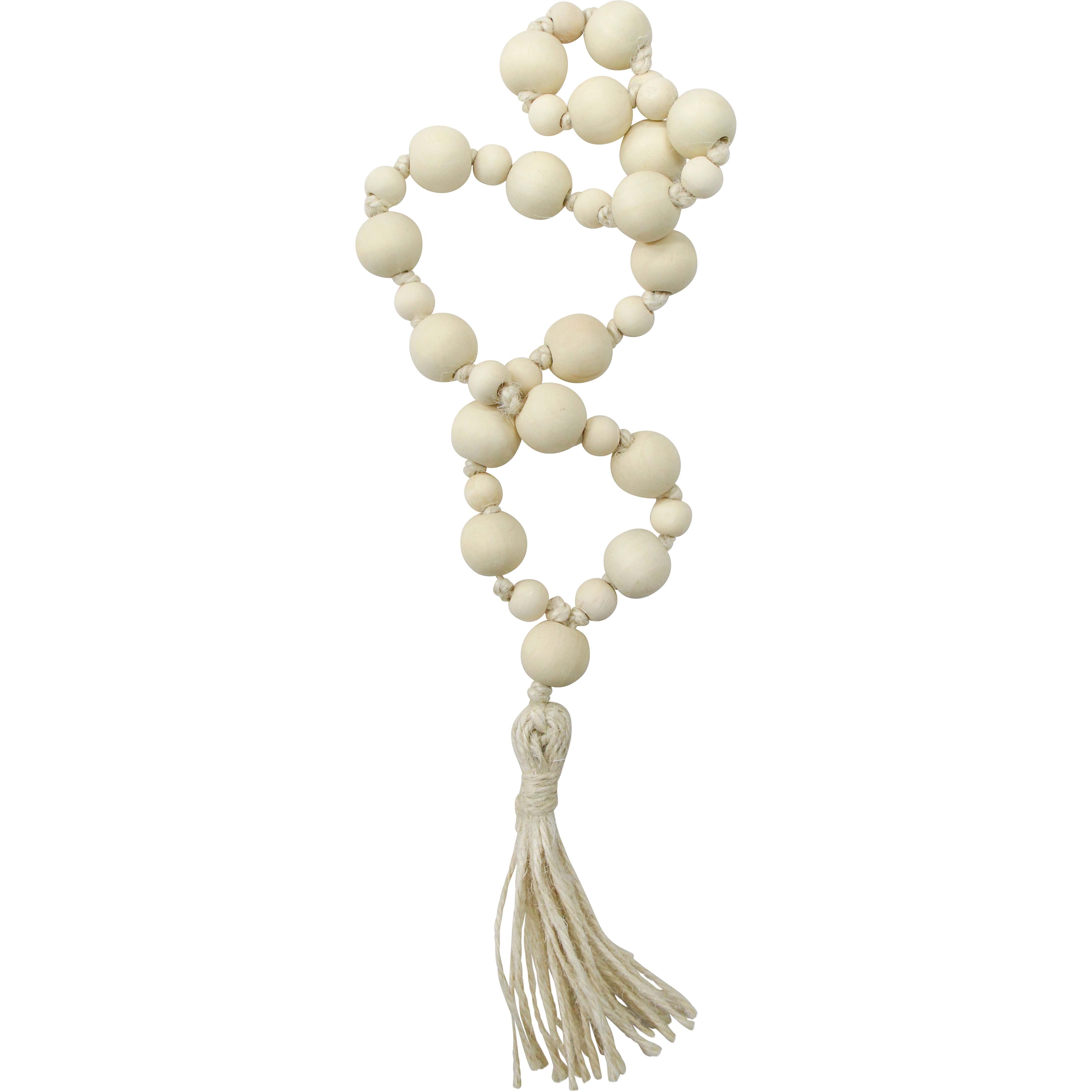 Bead Multi Tassel Loop Natural