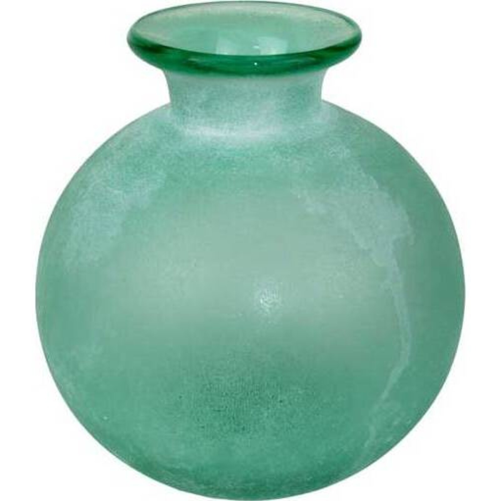 Glass Vase Aquamirine Round