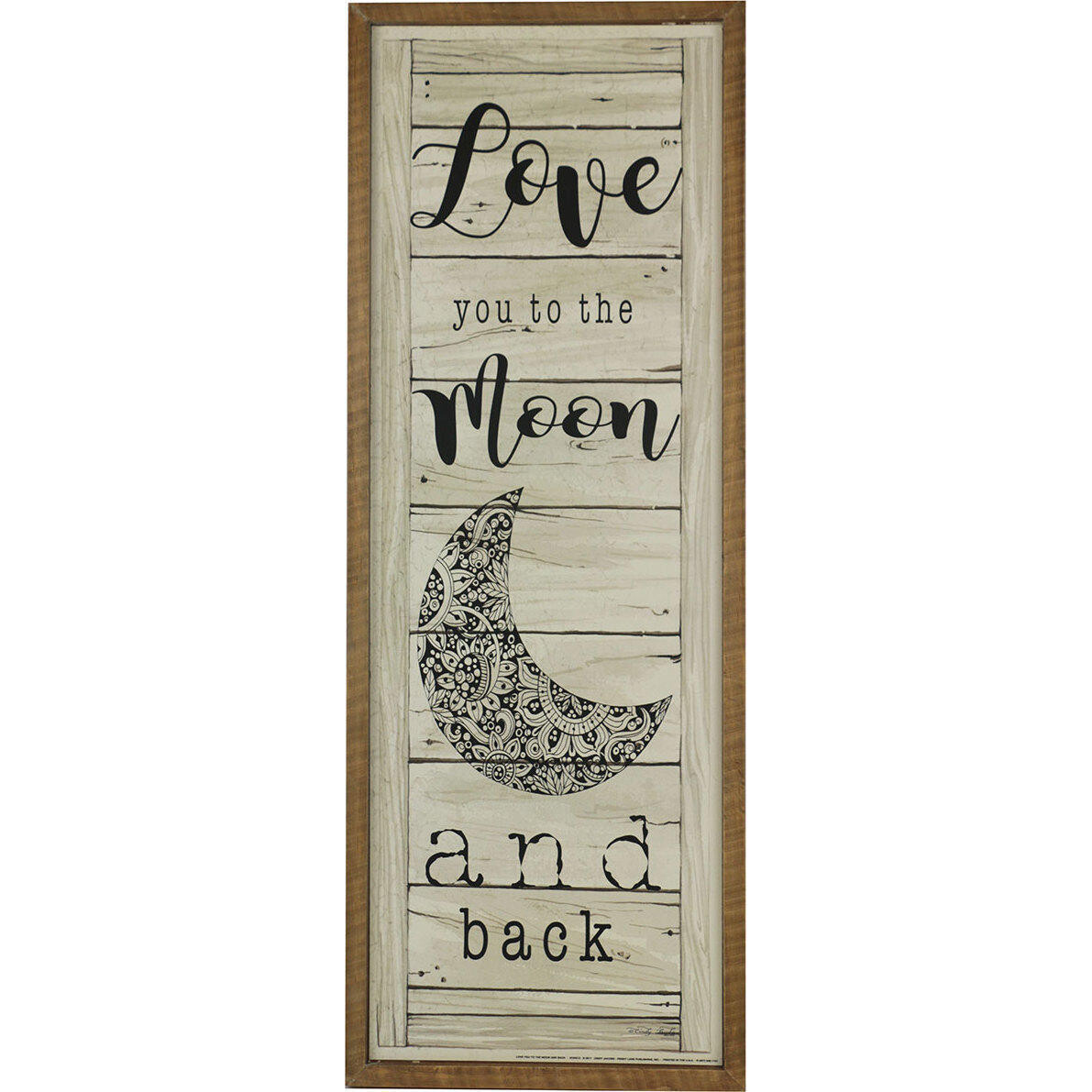 Framed Sign Moon Love